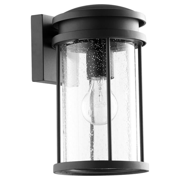 Quorum Hadley 11" Outdoor Wall Light in Noir Quorum Hadley 11" Outdoor Wall Light in Noir