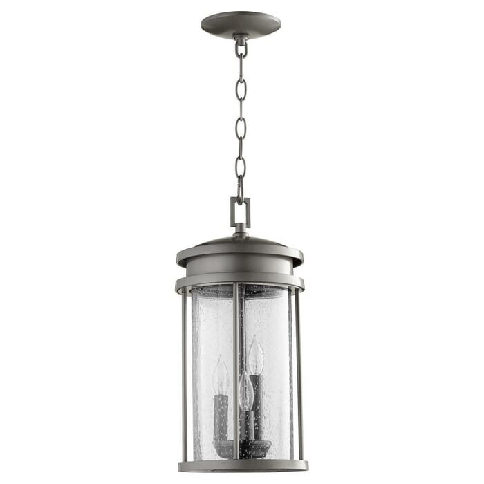 Quorum Hadley 3-Light 8" Pendant Light in Graphite Quorum Hadley 3-Light 8" Pendant Light in Graphite