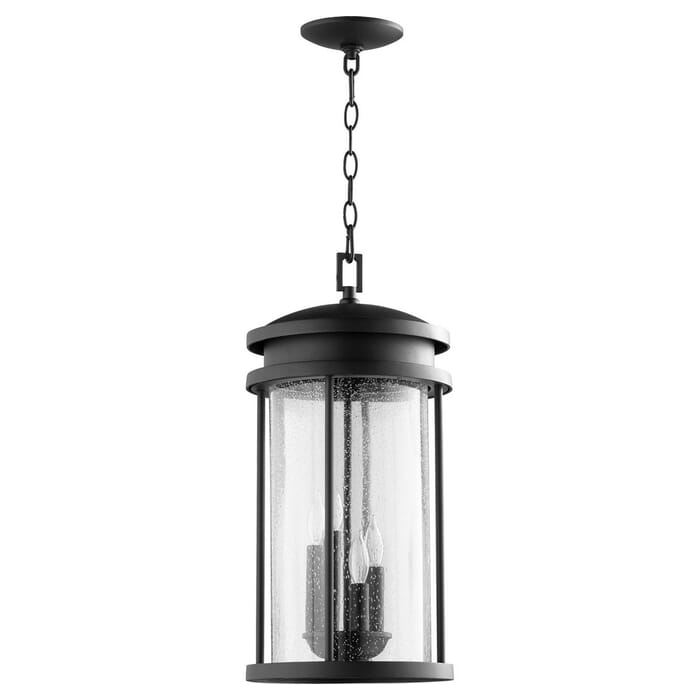 Quorum Hadley 4-Light 10" Pendant Light in Noir Quorum Hadley 4-Light 10" Pendant Light in Noir