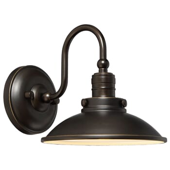 The Great Outdoors Baytree Lane 9" Outdoor Wall Light in Oil Rubbed Bronze with Gold High