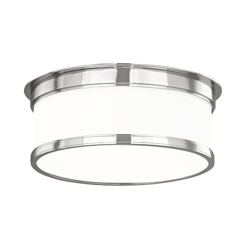 Geneva 2-Light Ceiling Light in Polished Nickel