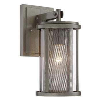 The Great Outdoors Radian 13" Outdoor Wall Light in Painted Brushed Nickel