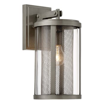 The Great Outdoors Radian 15" Outdoor Wall Light in Painted Brushed Nickel