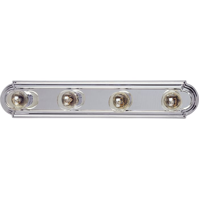 Maxim Lighting Essentials 4-Light Bathroom Vanity Light in Polished Chrome Maxim Lighting Essentials 4-Light Bathroom Vanity Light in Polished Chrome
