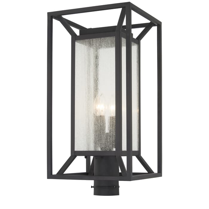 The Great Outdoors Harbor View 4-Light Outdoor Post Light in Sand Coal The Great Outdoors Harbor View 4-Light Outdoor Post Light in Sand Coal