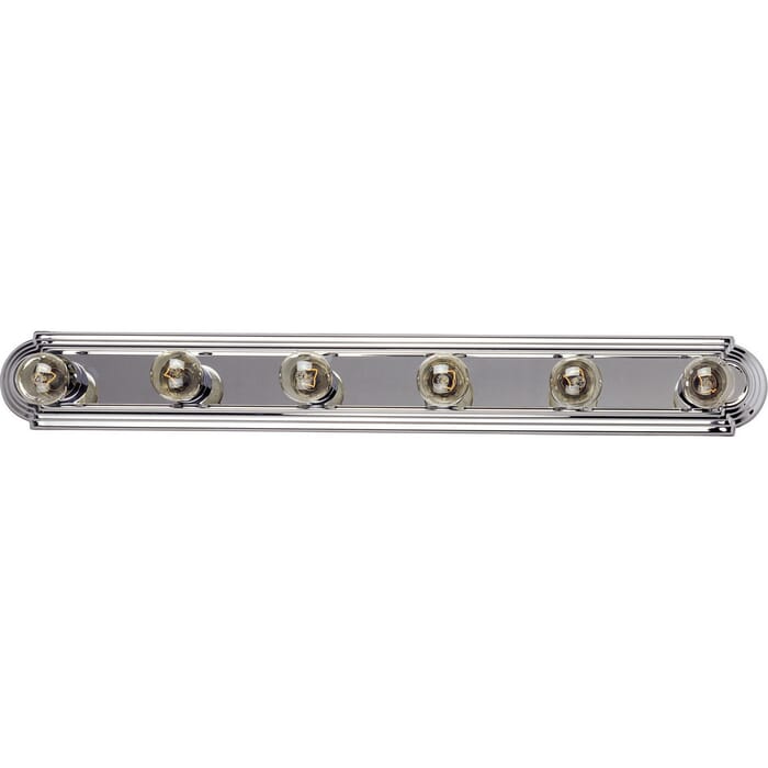 Maxim Lighting Essentials 6-Light Bathroom Vanity Light in Polished Chrome Maxim Lighting Essentials 6-Light Bathroom Vanity Light in Polished Chrome