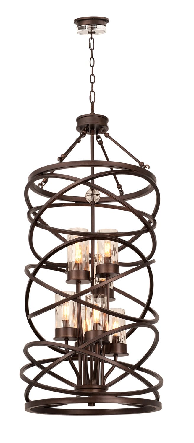 Eight Light Foyer Pendant by Kalco
