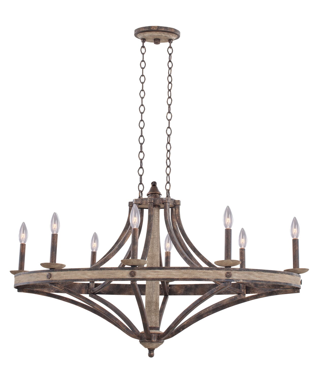 Eight Light Chandelier by Kalco