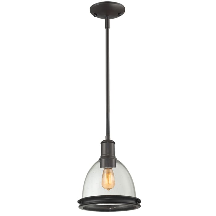 Z-Lite Mason 1-Light Mini Pendant Light In Bronze Z-Lite Mason 1-Light Mini Pendant Light In Bronze