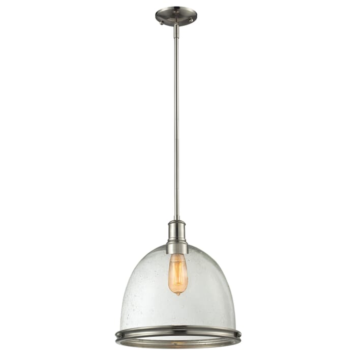 Z-Lite Mason 1-Light Pendant Light In Brushed Nickel Z-Lite Mason 1-Light Pendant Light In Brushed Nickel