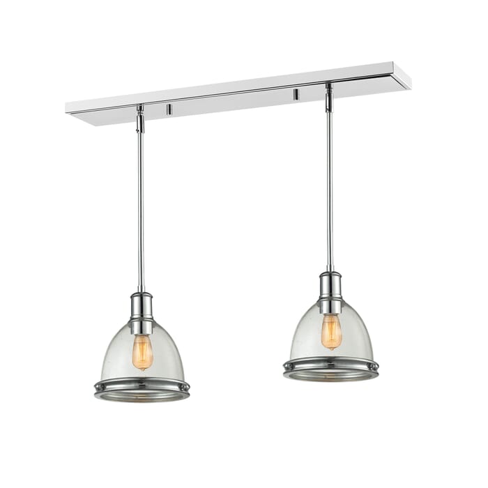 Z-Lite Mason 1-Light Linear Pendant Light In Chrome Z-Lite Mason 1-Light Linear Pendant Light In Chrome