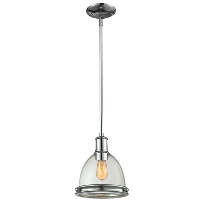 Z-Lite Mason 1-Light Mini Pendant Light In Chrome Z-Lite Mason 1-Light Mini Pendant Light In Chrome
