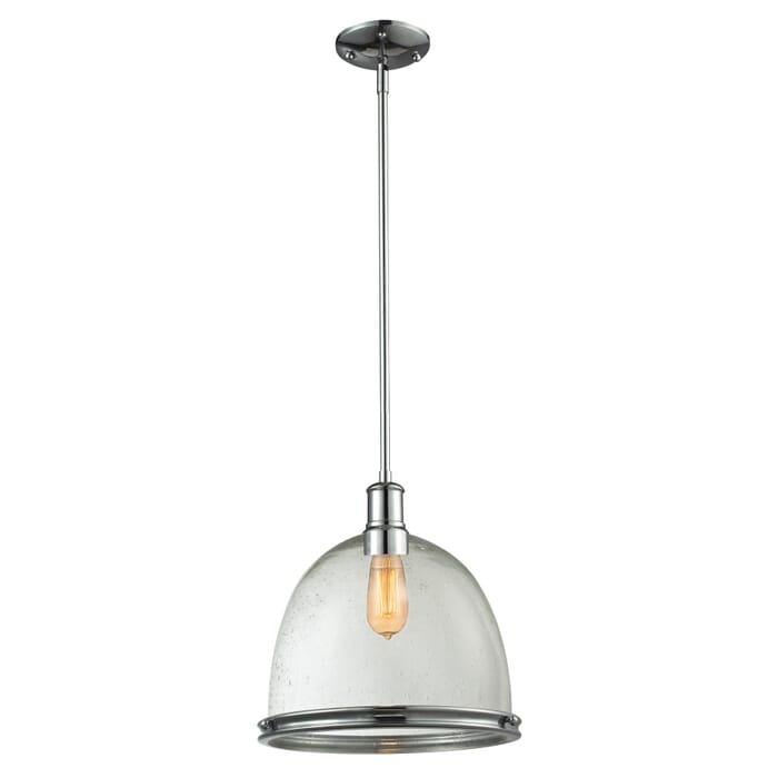 Z-Lite Mason 1-Light Pendant Light In Chrome Z-Lite Mason 1-Light Pendant Light In Chrome