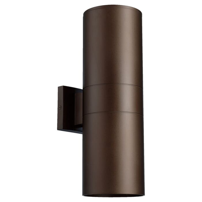 Quorum Cylinder 2-Light 17" Outdoor Wall Light in Oiled Bronze Quorum Cylinder 2-Light 17" Outdoor Wall Light in Oiled Bronze