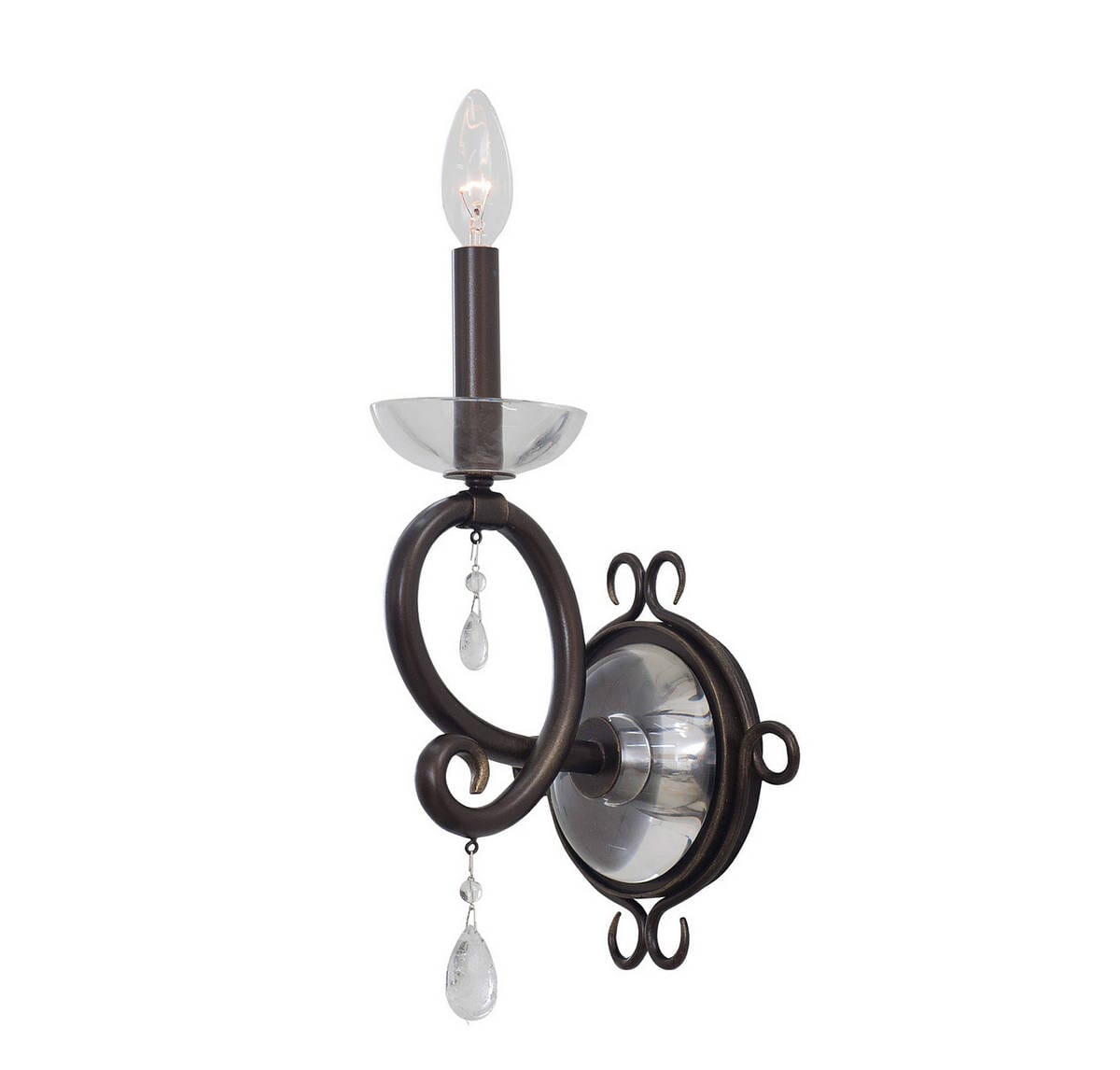 Winona 1-Light Wall Sconce in Tarnished Brass