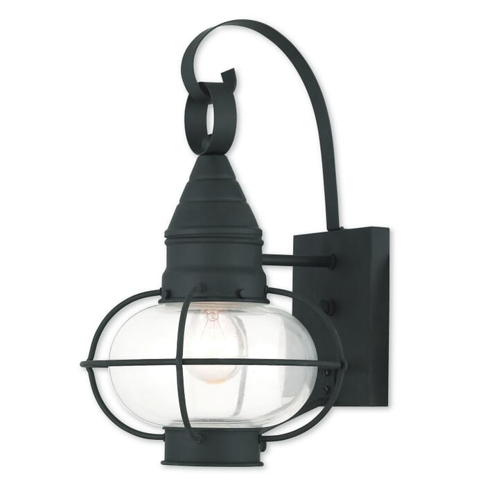 Newburyport 1-Light Outdoor Wall Lantern in Black Newburyport 1-Light Outdoor Wall Lantern in Black
