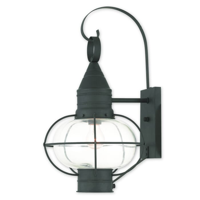 Newburyport 1-Light Outdoor Wall Lantern in Black Newburyport 1-Light Outdoor Wall Lantern in Black