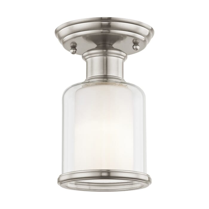 Middlebush 1-Light Ceiling Mount in Brushed Nickel Middlebush 1-Light Ceiling Mount in Brushed Nickel