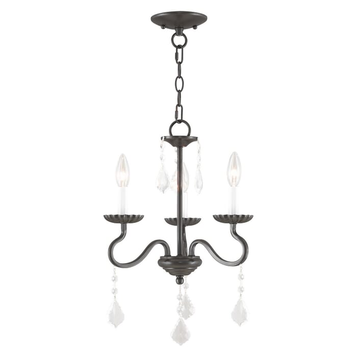Callisto 3-Light Mini Chandelier in English Bronze Callisto 3-Light Mini Chandelier in English Bronze