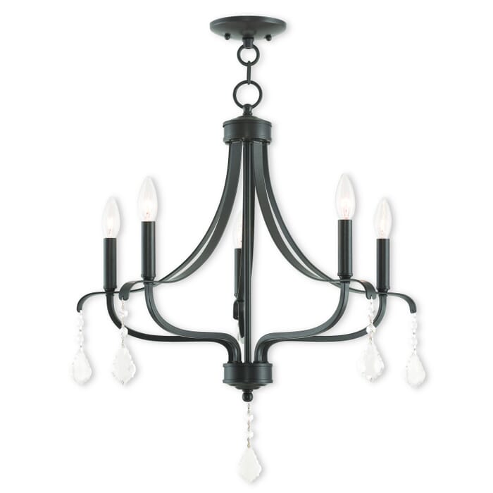 Laurel 5-Light Chandelier in English Bronze Laurel 5-Light Chandelier in English Bronze