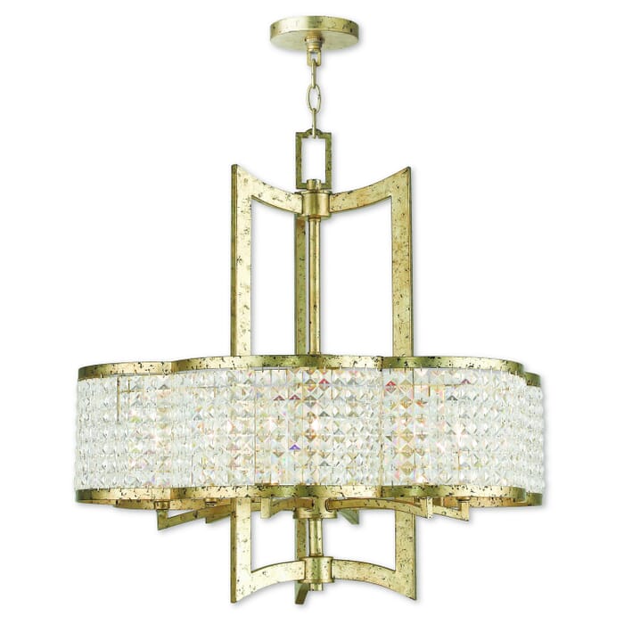 Grammercy 6-Light Chandelier in Hand Applied Winter Gold Grammercy 6-Light Chandelier in Hand Applied Winter Gold