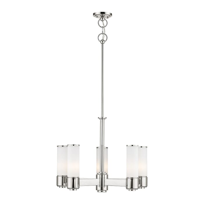Weston 6-Light Chandelier in Polished Nickel Weston 6-Light Chandelier in Polished Nickel
