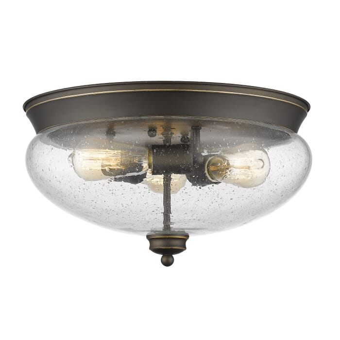 Z-Lite Amon 3-Light Flush Mount Ceiling Light In Olde Bronze Z-Lite Amon 3-Light Flush Mount Ceiling Light In Olde Bronze