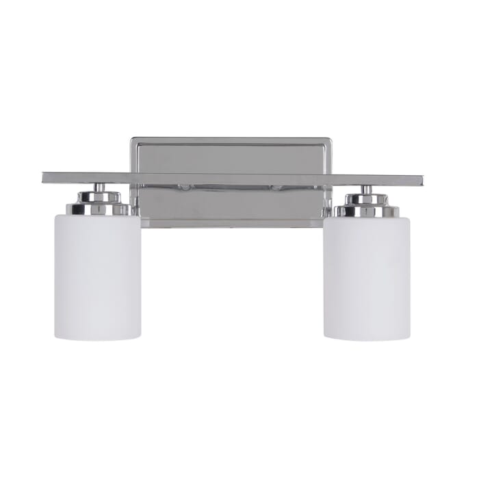 Albany 2-Light Bathroom Vanity Light in Chrome Albany 2-Light Bathroom Vanity Light in Chrome