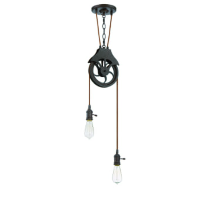 Design & Combine 2-Light Pendant in Aged Bronze Brushed Design & Combine 2-Light Pendant in Aged Bronze Brushed