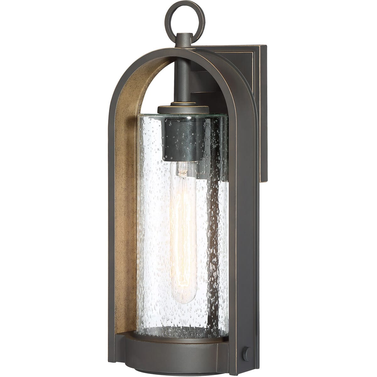 Photos - Chandelier / Lamp Clear The Great Outdoors Kamstra 17" Outdoor Wall Light in Oil Rubbed Bronze with Gold High 72452-143C 