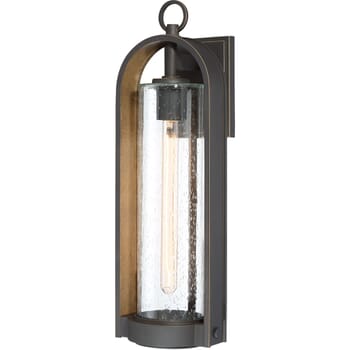 The Great Outdoors Kamstra 21" Outdoor Wall Light in Oil Rubbed Bronze with Gold High