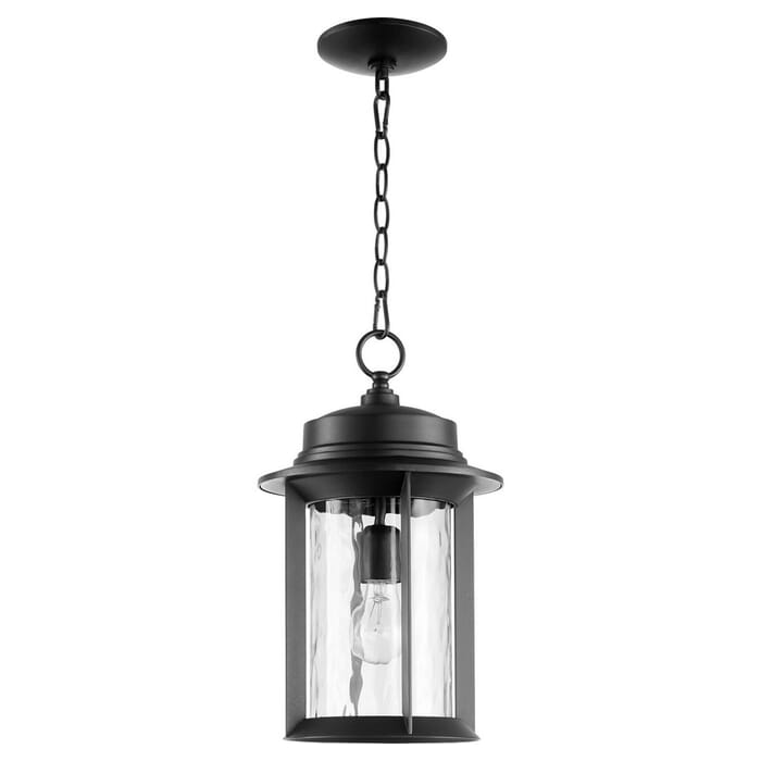 Quorum Charter 16" Outdoor Hanging Light in Noir Quorum Charter 16" Outdoor Hanging Light in Noir