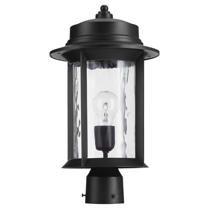 Quorum Charter 17" Outdoor Post Light in Noir Quorum Charter 17" Outdoor Post Light in Noir