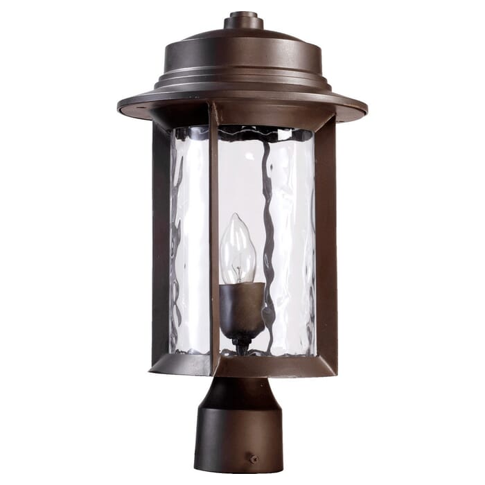 Quorum Charter 17" Outdoor Post Light in Oiled Bronze Quorum Charter 17" Outdoor Post Light in Oiled Bronze