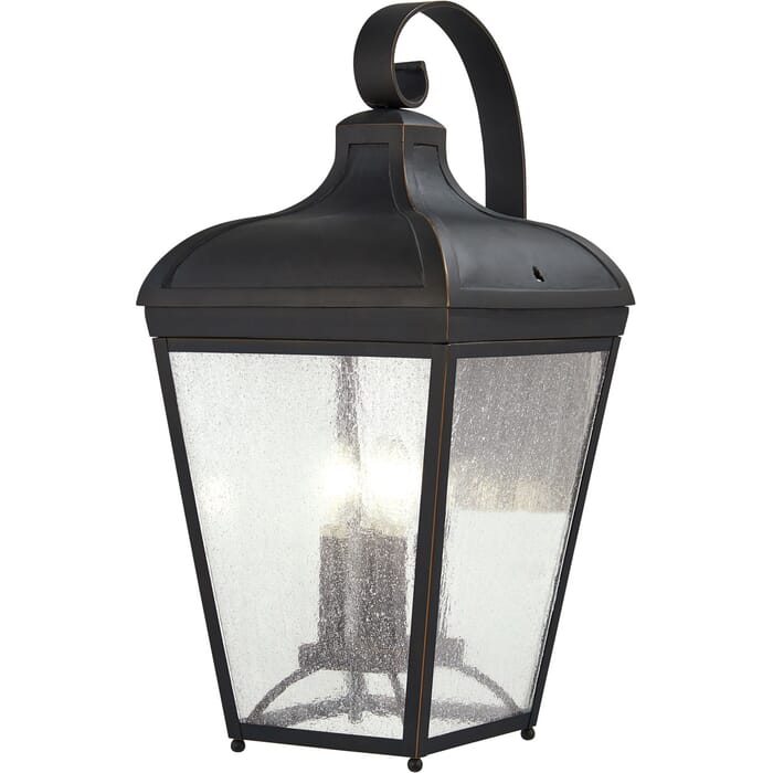 The Great Outdoors Marquee 4-Light 25" Outdoor Wall Light in Oil Rubbed Bronze with Gold High The Great Outdoors Marquee 4-Light 25" Outdoor Wall Light in Oil Rubbed Bronze with Gold High