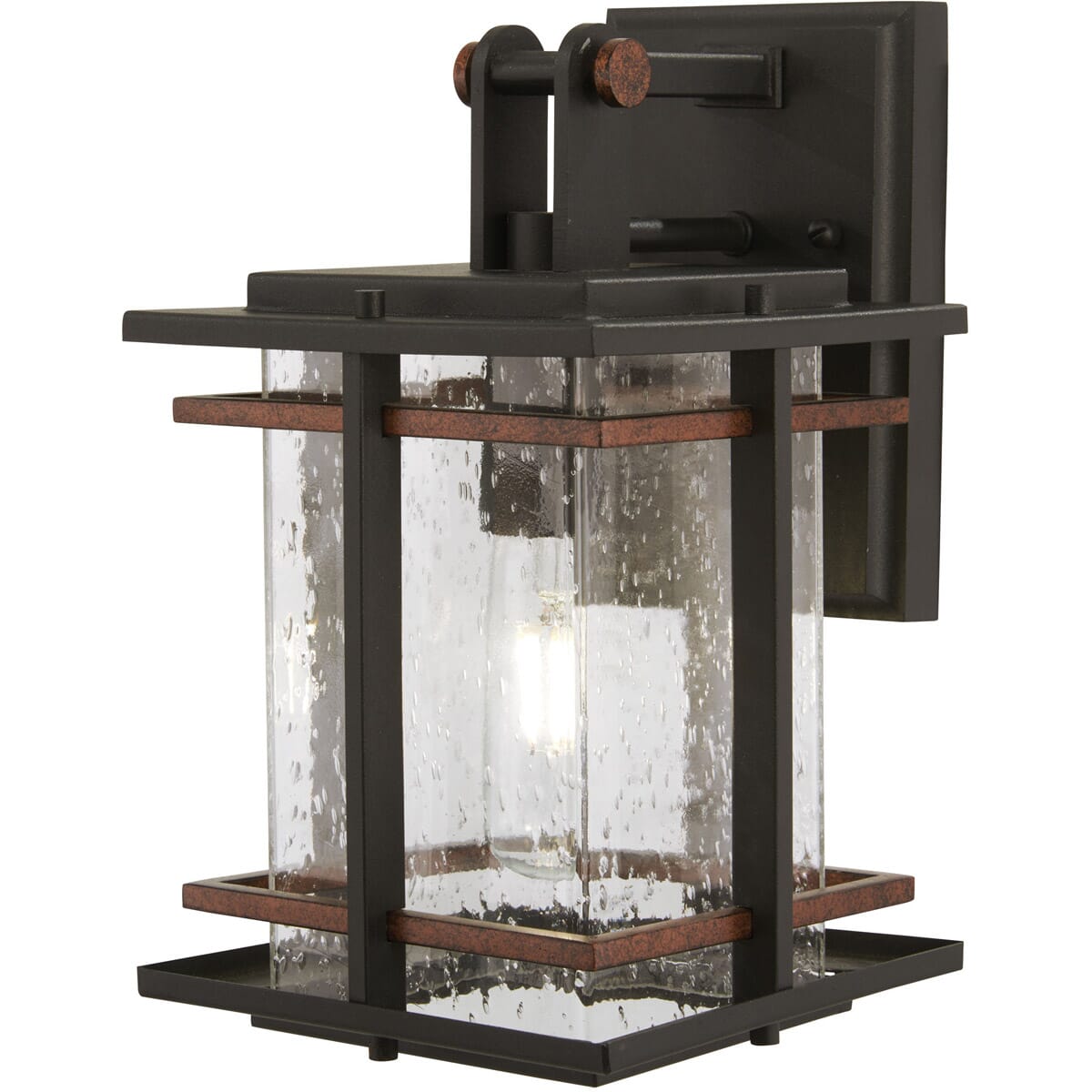 Photos - Chandelier / Lamp SAN The Great Outdoors  Marcos Outdoor Wall Light in Black with Antique Copper Accents 72491-68 