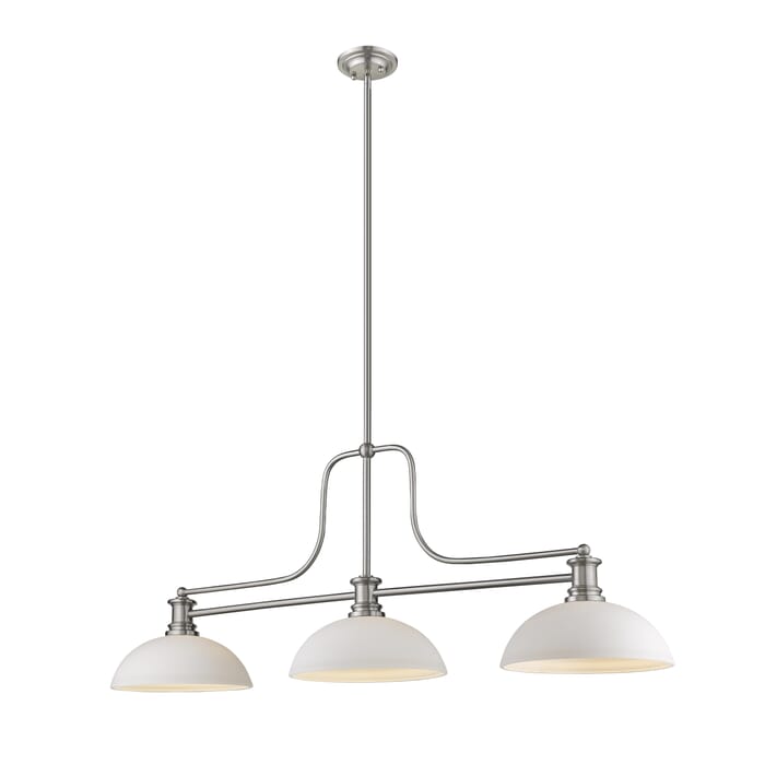 Z-Lite Melange 3-Light Linear Pendant Light In Brushed Nickel Z-Lite Melange 3-Light Linear Pendant Light In Brushed Nickel