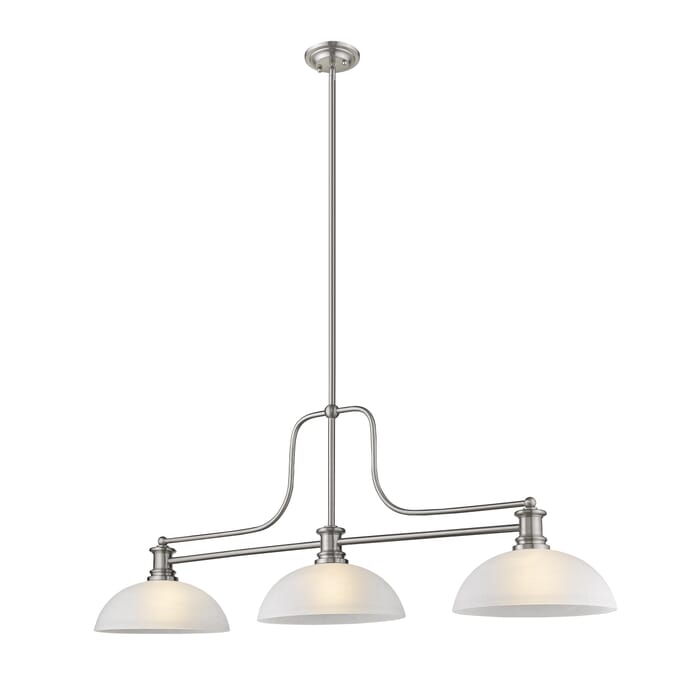 Z-Lite Melange 3-Light Linear Pendant Light In Brushed Nickel Z-Lite Melange 3-Light Linear Pendant Light In Brushed Nickel