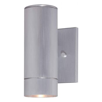 The Great Outdoors Skyline 8" Outdoor Wall Light in Brushed Aluminum