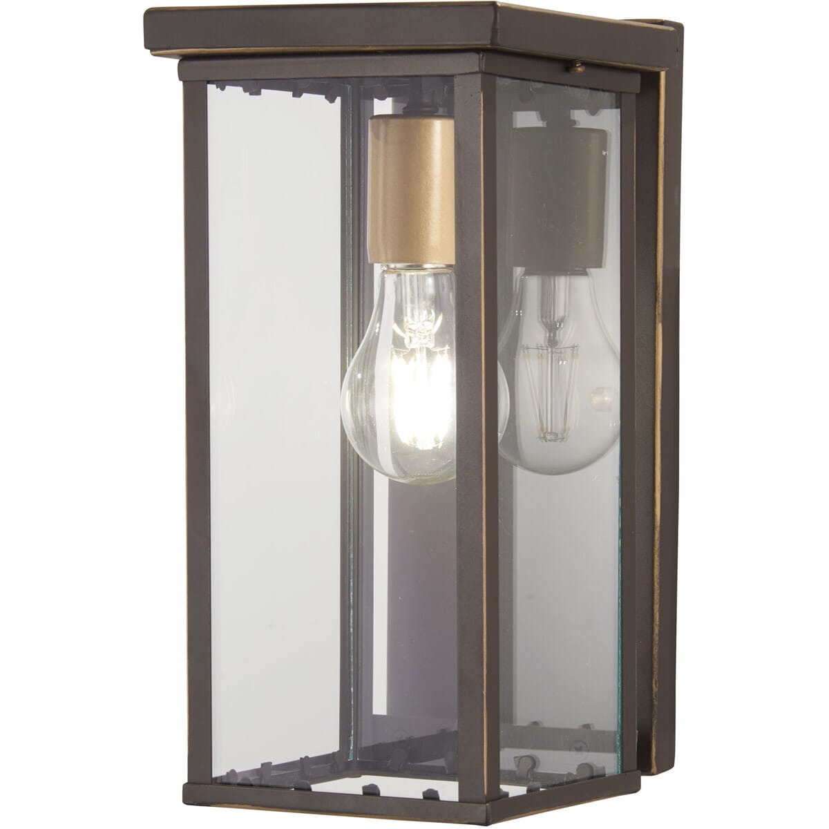 Casway 11" Outdoor Wall Light in Oil Rubbed Bronze with Gold High