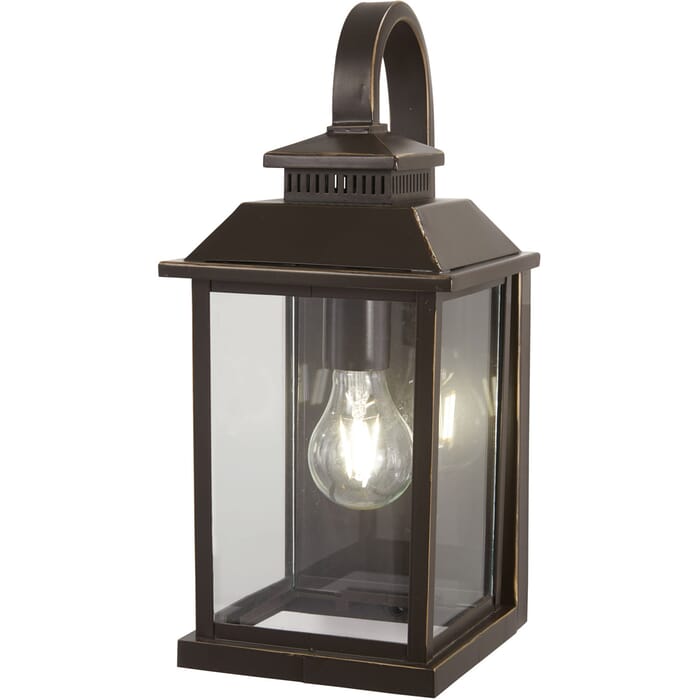 The Great Outdoors Miner'S Loft 15" Outdoor Wall Light in Oil Rubbed Bronze with Gold High The Great Outdoors Miner'S Loft 15" Outdoor Wall Light in Oil Rubbed Bronze with Gold High