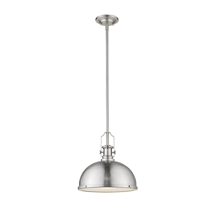 Z-Lite Melange 1-Light Pendant Light In Brushed Nickel Z-Lite Melange 1-Light Pendant Light In Brushed Nickel