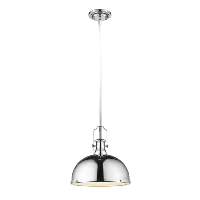 Z-Lite Melange 1-Light Pendant Light In Chrome Z-Lite Melange 1-Light Pendant Light In Chrome