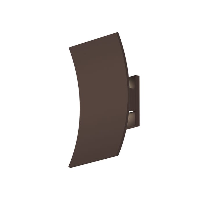 Sonneman Curved Shield 11" LED Wall Sconce in Textured Bronze Sonneman Curved Shield 11" LED Wall Sconce in Textured Bronze