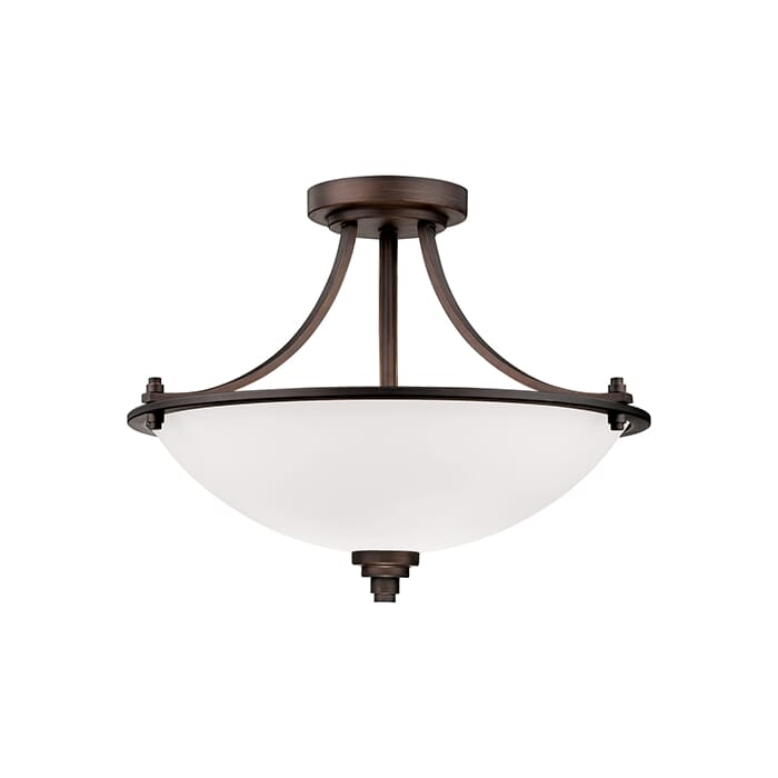 Millennium Lighting Bristo 3-Light Semi-Flush in Rubbed Bronze Millennium Lighting Bristo 3-Light Semi-Flush in Rubbed Bronze
