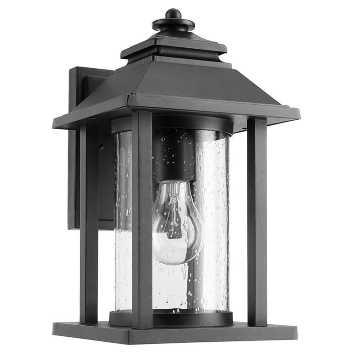 Quorum Crusoe 12" Outdoor Wall Light in Noir Quorum Crusoe 12" Outdoor Wall Light in Noir