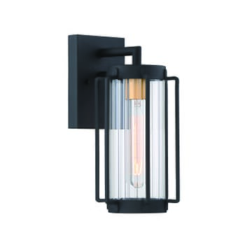 The Great Outdoors Avonlea 13" Outdoor Wall Light in Black with Gold