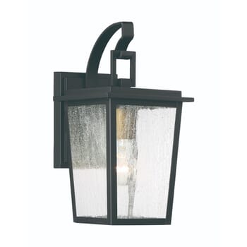 The Great Outdoors Cantebury 14" Outdoor Wall Light in Black with Gold