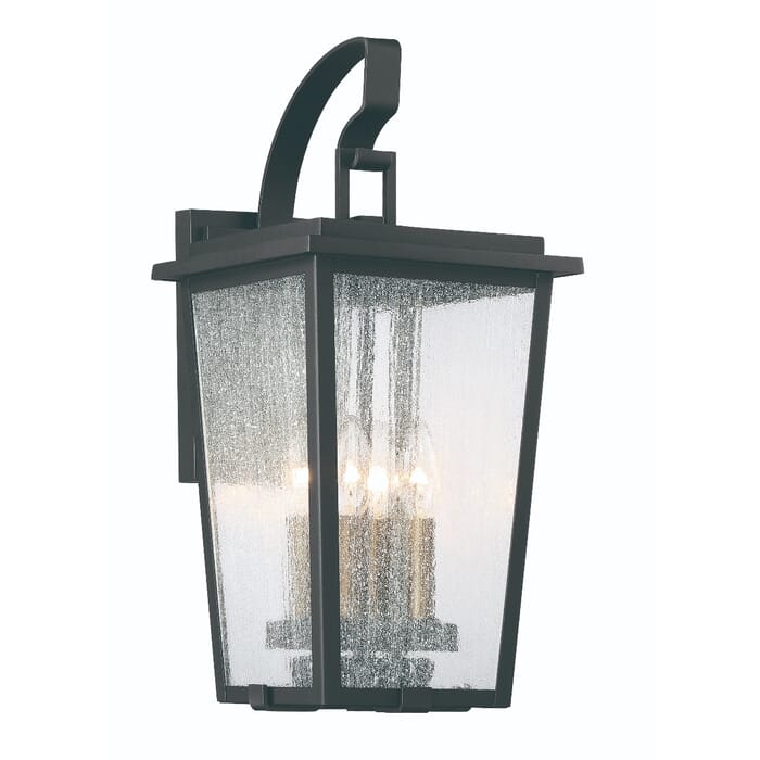 The Great Outdoors Cantebury 4-Light 20" Outdoor Wall Light in Black with Gold The Great Outdoors Cantebury 4-Light 20" Outdoor Wall Light in Black with Gold