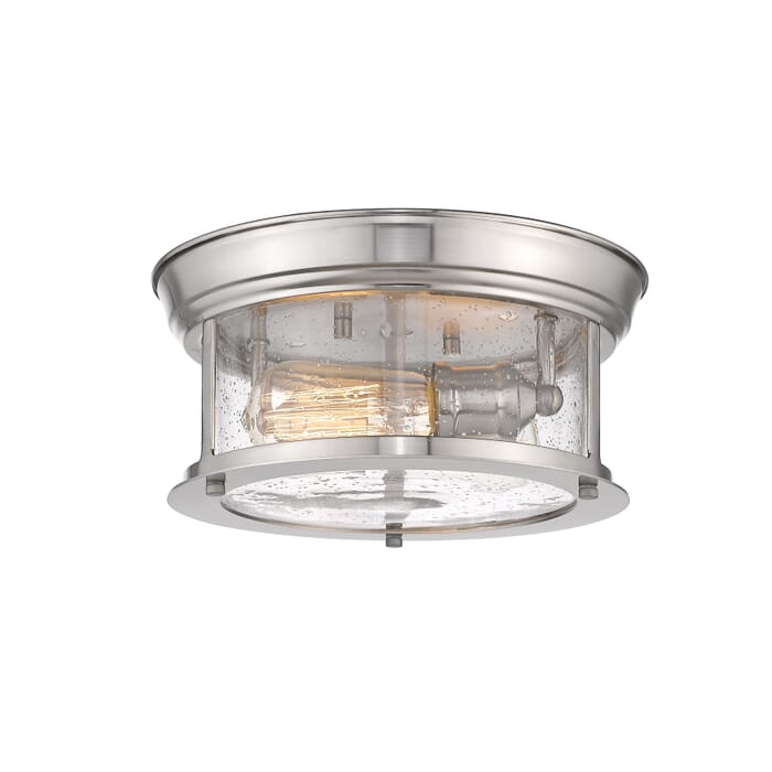 Z-Lite Sonna 2-Light Flush Mount Ceiling Light In Brushed Nickel Z-Lite Sonna 2-Light Flush Mount Ceiling Light In Brushed Nickel
